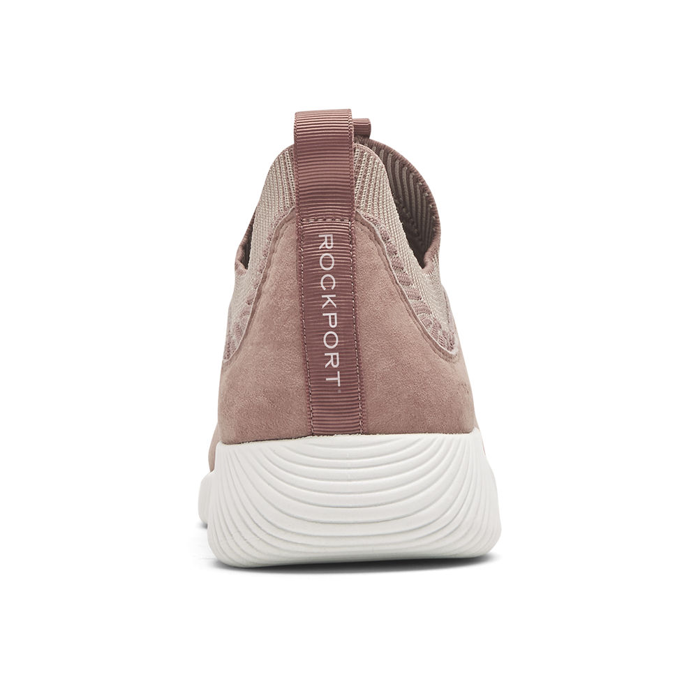 Tenis Rockport Mulher Rosa - City Lites Robyne Knit Bungee - 92801XKDF